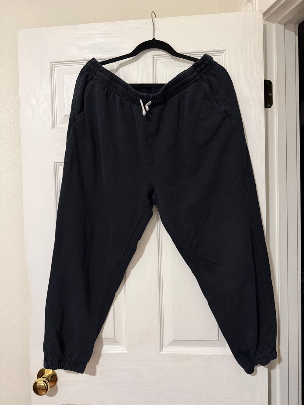 Everlane Women's Black Drawstring Jogger Sweatpants